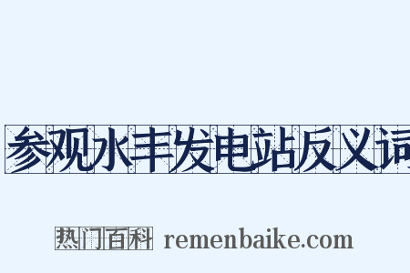参观水丰发电站反义词是什么意思的图片